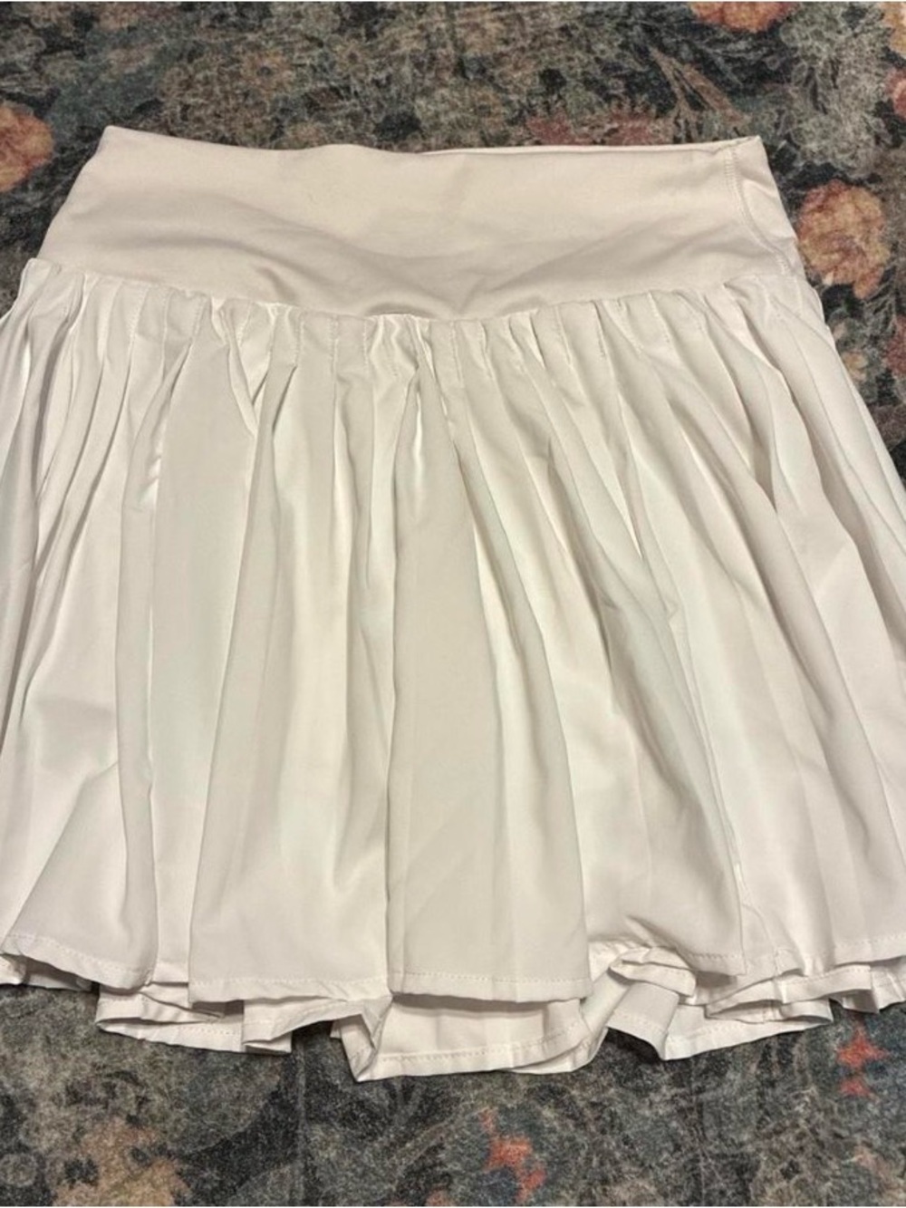 all in motion White Pleated Mini Skirt